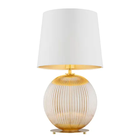 Lampa Stołowa Hamilton 8534 Argon 1xE27 15W Abażur Satynowy/ Szkło, Kremowy