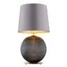 Lampa Stołowa Hamilton 8539 Argon 1xE27 15W Abażur Satynowy/ Szkło, Szary