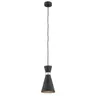 Lampa Wisząca Lukka 3896 Argon 1xE27 15W Stal Lakierowana/ Stal Chromowana, Czarny / Chrom