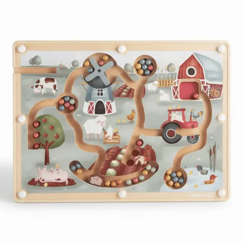 Magnetyczny labirynt Little Farm FSC Little Dutch