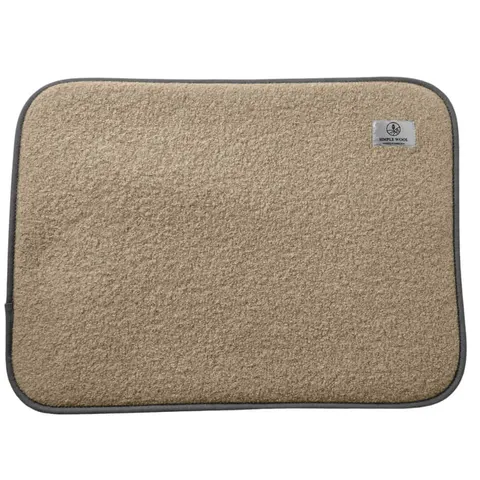Płaska poduszka z wełny merino beżowa Simple Wool