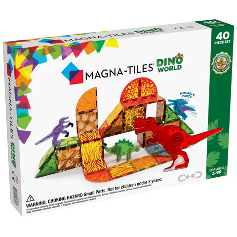 Klocki Magnetyczne Dino World 40 el. MAGNA-TILES