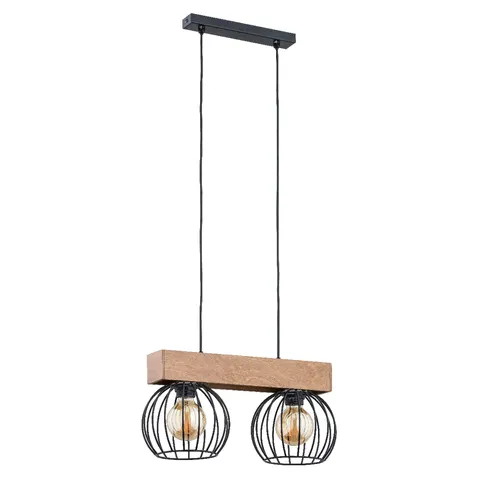 Lampa wisząca Arizan 28172 Alfa E27 LED Drewno/Tworzywo Brązowy
