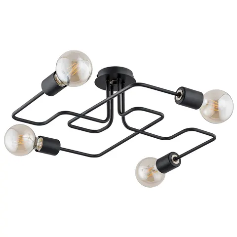 Lampa sufitowa Hook 24744 Alfa 4xE27 LED Metal Czarny