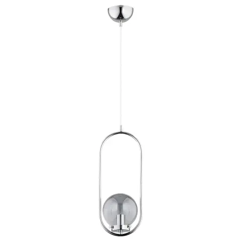 Lampa wisząca Oval 60699 Alfa 1xE14 LED Metal/Szkło Chrom