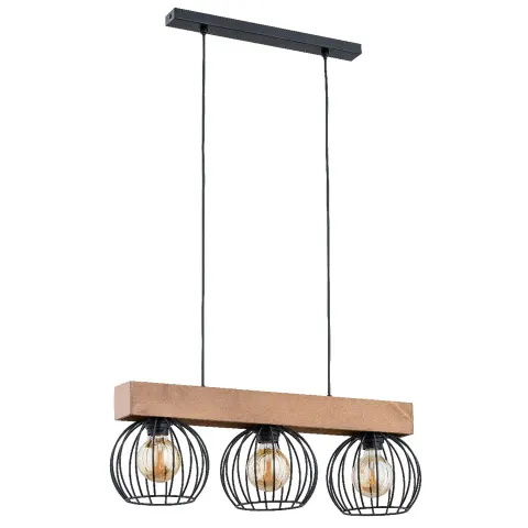 Lampa wisząca Arizan 28173 Alfa E27 LED Drewno/Tworzywo Brązowy
