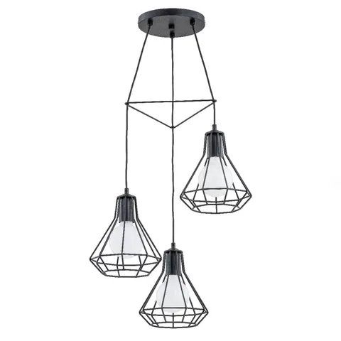 Lampa wisząca Kord 62134 Alfa 3xE27 LED Czarny