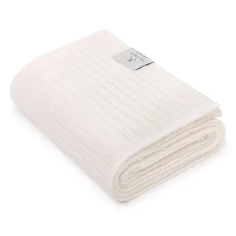 Kocyk w PRĄŻEK z wełny merino 100% Cream My Memi