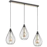 Lampa wisząca Managos 62235 Alfa 3xE27 LED Metal Czarny - Złoty