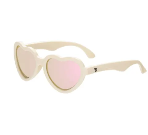 Okulary dla dzieci z polaryzacją Heart Cream 0-2 lat Babiators