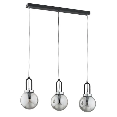 Lampa wisząca Atori 62429 Alfa 3xE14 LED Metal Czarny - Chrom