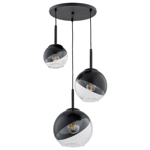 Lampa wisząca Invero 62500 Alfa 3xE27 LED Metal Czarny