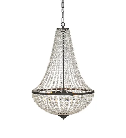 Lampa wisząca Gränsö 107028 Markslojd 3xE14 40W Czarny Przezroczysty