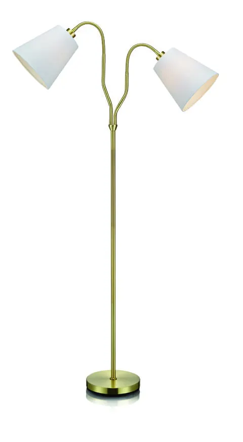 Lampa stojąca podłogowa Modena 105274 Markslojd 2xE27 60W Mosiężny Biały