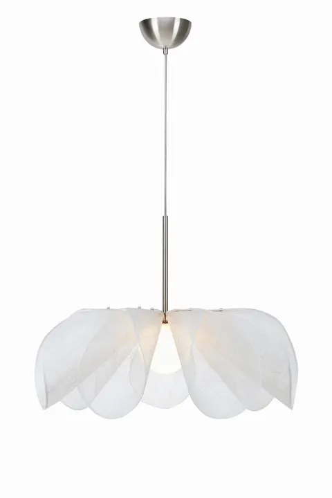 Lampa wisząca Styrka 108818 Markslojd E27 Satin nickel, biały