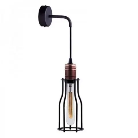 Lampa ścienna kinkiet WORKSHOP 6605 Nowodvorski 1x25W E27 Stal lakierowana Czarny