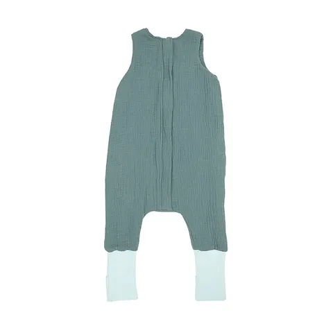 Śpiworek z nogawkami Muślin Light Mineral Blue Makaszka