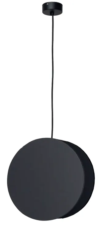 Czarna lampa wisząca dwa płaskie okręgi Nowodvorski 9033 Wheel I E27 30cm x 137cm