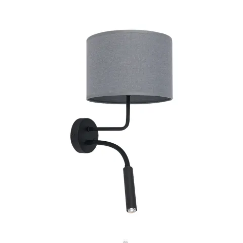 Lampa ścienna kinkiet HOTEL PLUS 9071 Nowodvorski 2x10W LED E27, G9 Tkanina Szary