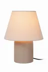 Lampa stojąca stołowa MACIA 06527/01/38 Lucide 1x15W E14 Ceramika/Len Beżowy
