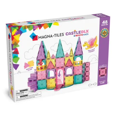 Klocki magnetyczne Zamek DLX 48 el. MAGNA-TILES