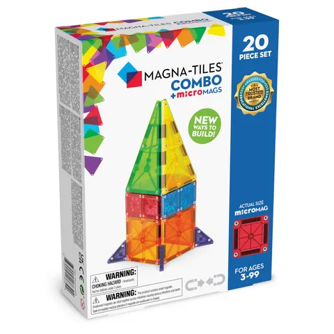 Klocki Magnetyczne microMAGS 20 el. COMBO MAGNA-TILES