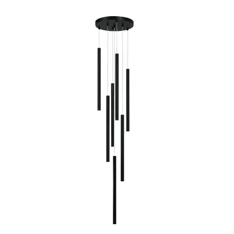 Lampa wisząca sufitowa Lungo LP-894/7P BK Light Prestige 7xG9 Metal Czarny