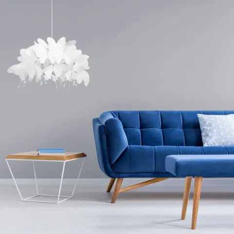 Lampa wisząca sufitowa Farfalla LP-3439/1P WHITE Light Prestige 1x E27 Biały