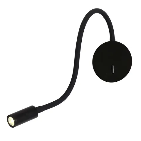 Lampa ścienna kinkiet Senise LP-2021/1W BK Light Prestige 1x3W zintegrowane LED Metal Czarny