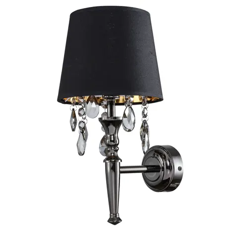 Lampa ścienna kinkiet Vigo LP-0412/1W BK Light Prestige 1x E14 Tkanina Czarny