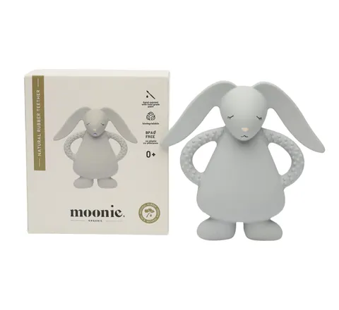 Gryzak Moonie z naturalnego kauczuku Królik Silver