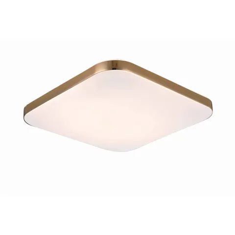 Plafon z LED 4000K złota ramka z rodziny BABILON do holu LP-335/1C M 4GD square Light Prestige