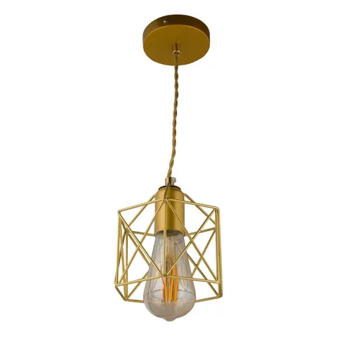 Lampa wisząca Cage ABIGALI-PLA-E27 Abigali 1xE27 Złoty