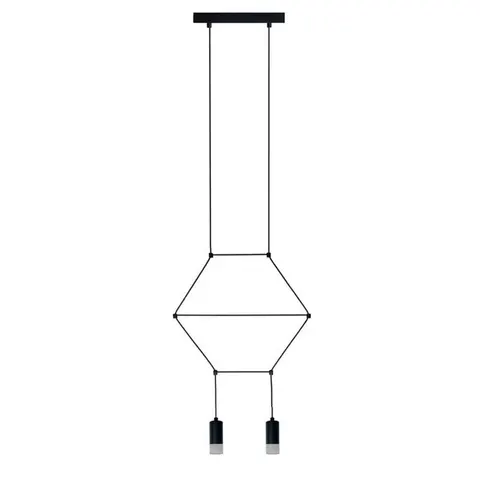 Lampa wisząca Linea XT037-2P Step into Design 2xG9 10W Metal/Akryl Czarny Matowy