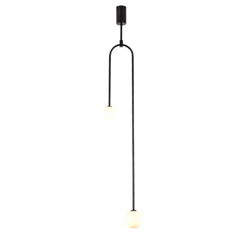 Lampa wisząca Loop ST-8928S black Step into Design 2xG9 20W Stal/Szkło Czarny