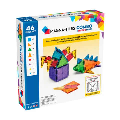 Klocki Magnetyczne COMBO microMAGS 46 el. MAGNA-TILES