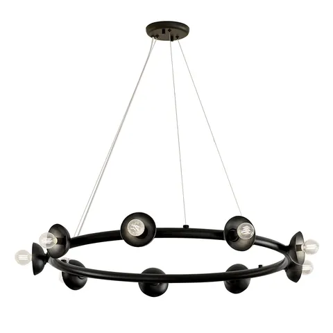 Lampa wisząca Żyrandol Palta KL-PALTA9-BK Elstead Lighting 9xE14 40W Stal Czarny