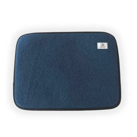 Płaska poduszka z wełny merino Grafitowa Simple Wool