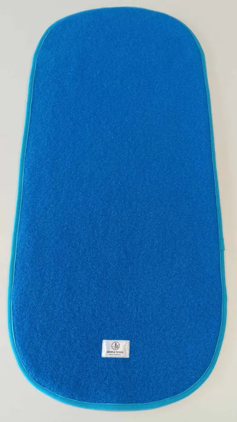 Wkładka antypotowa do gondoli z wełny merino Niebieska Simple Wool
