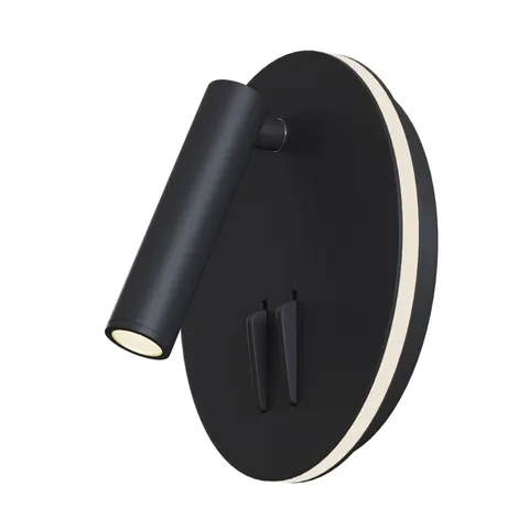 Lampa ścienna kinkiet Ios 176 C176-WL-01-6W-B Maytoni LEDx9W Aluminium/ Czarny/