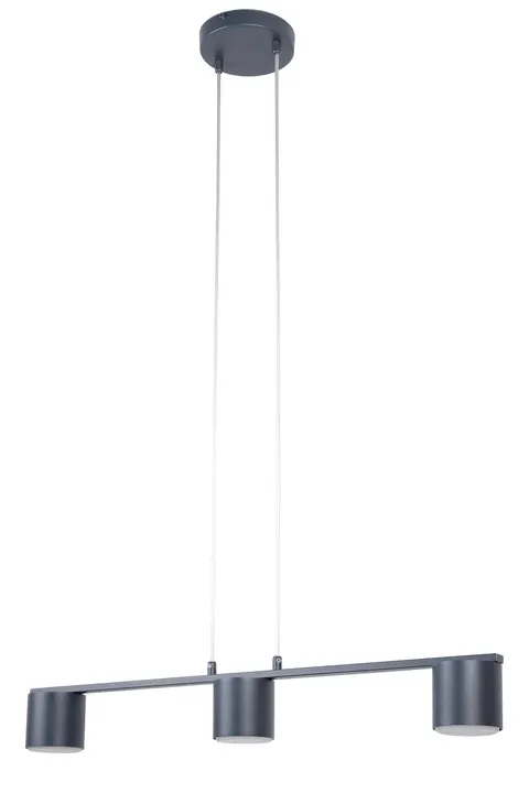 Lampa wisząca MILA Sigma Lighting 3 xGX53 MAX 12 W LED Stal lakierowana Grafit/Grafit
