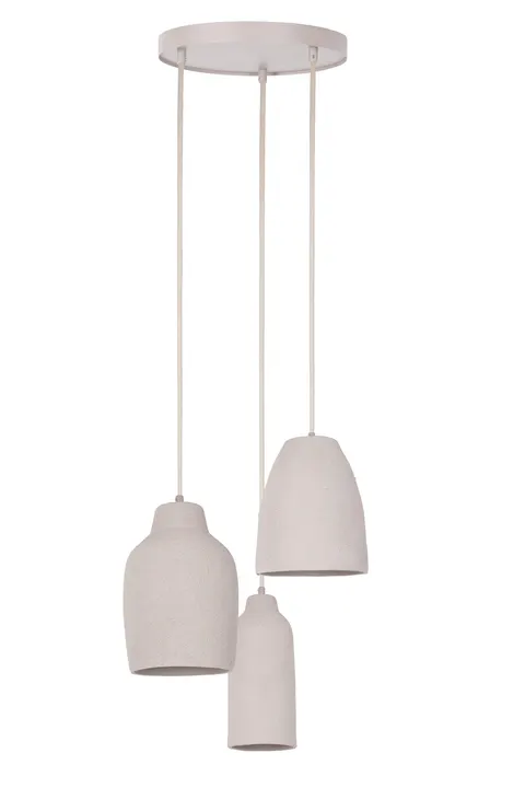 Lampa wisząca NORA Sigma Lighting 3xE27 max 15W LED Stal lakierowana Beż/Beż