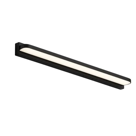 Kinkiet nad lustro srebrny Abigali Mirror 4000K 60cm czarny