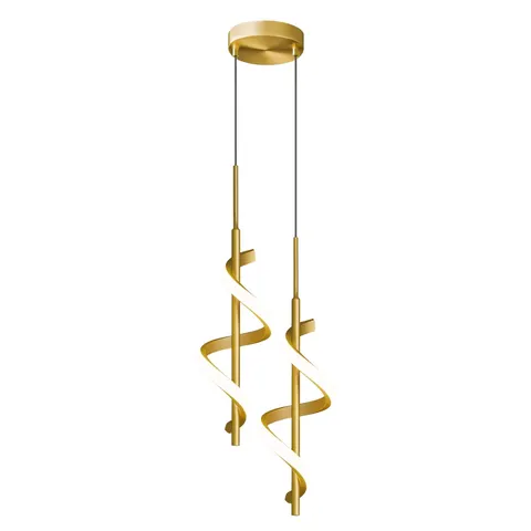 Lampa wisząca Abigali Spirali 20W spiralny złoty