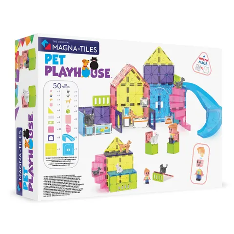Klocki Magnetyczne Pet Playhouse 50 el. MAGNA-TILES