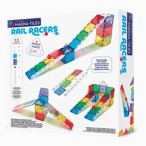 Klocki Magnetyczne Rail Racers 33 el. MAGNA-TILES