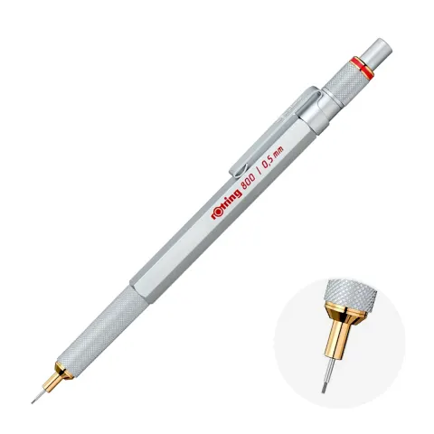 Ołówek automatyczny ROTRING 800 - 0,5 mm - srebrny