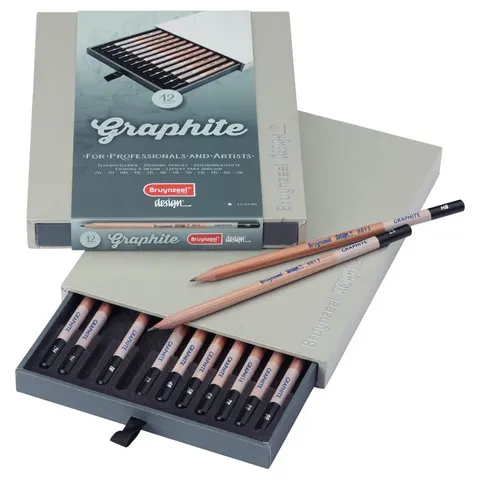 Zestaw ołówków BRUYNZEEL Design Graphite 2H-9B - 12 szt.