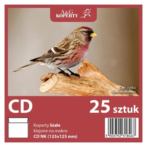 Koperty białe CD (25 sztuk)