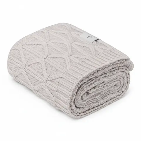 Ciepły kocyk ze 100% wełny merino Grey WAVE My Memi